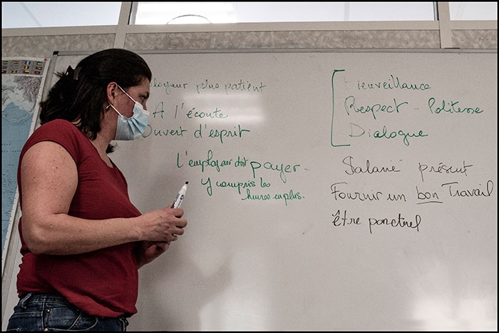 Juliette Deharo, secrétaire régionale CFDT, a entièrement conçu la formation aux questions syndicales.