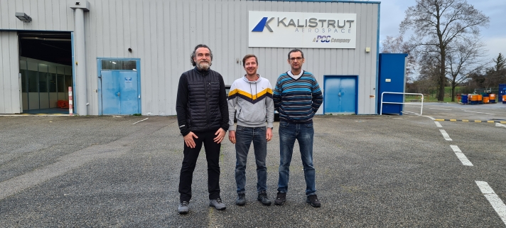 Les trois négociateurs CFDT (de gauche à droite) : Serge Coissieu, élu au comité social et économique de KaliStrut Aerospace, François Ménétrieux et Luc Martin (délégué syndical).