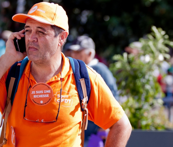 Karl Maillot a remplacé Jean-Pierre Rivière au poste de secrétaire général de la CFDT-Réunion.