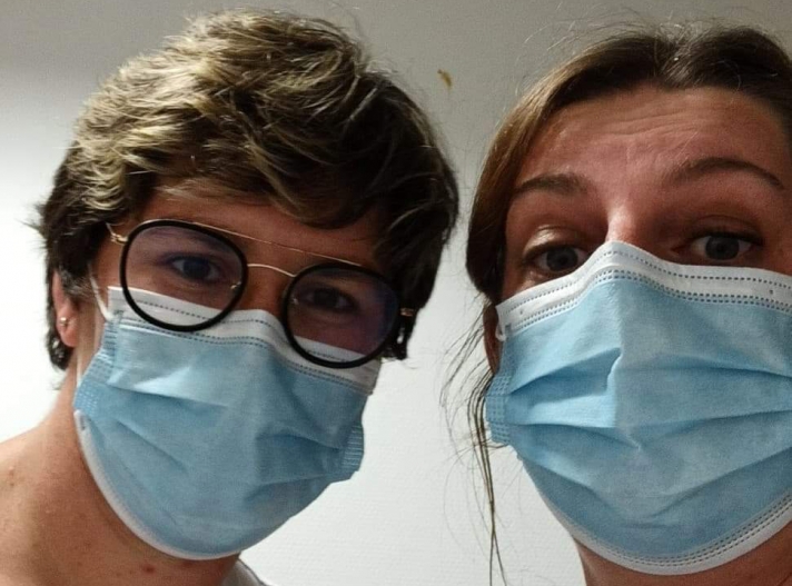 Tatiana Lespinas, secrétaire générale de la section CFDT de l’Ehpad de Châteauneuf-la-Forêt, et Virginie Brunet-Ducher, secrétaire adjointe de la section et responsable de la branche publique du Syndicat Santé-Sociaux de la Haute-Vienne.