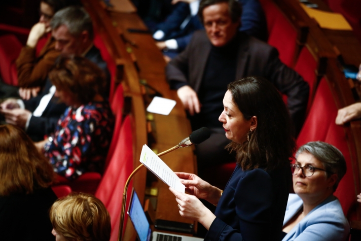 Marie-Pierre Rixain, députée LREM, lors du débat à l’Assemblée nationale.